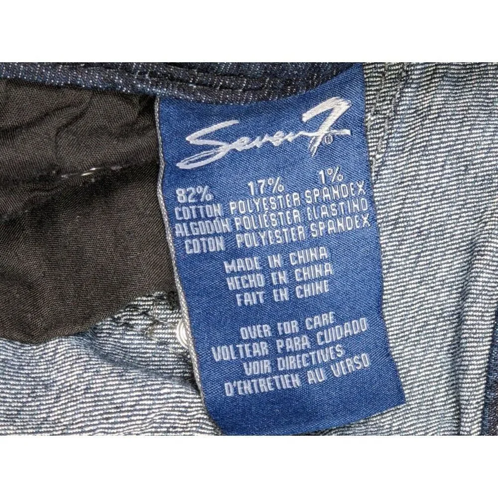 Seven‎ 7 Womens Size 4 Skinny Embroidered Studs Denim Blue Jeans
